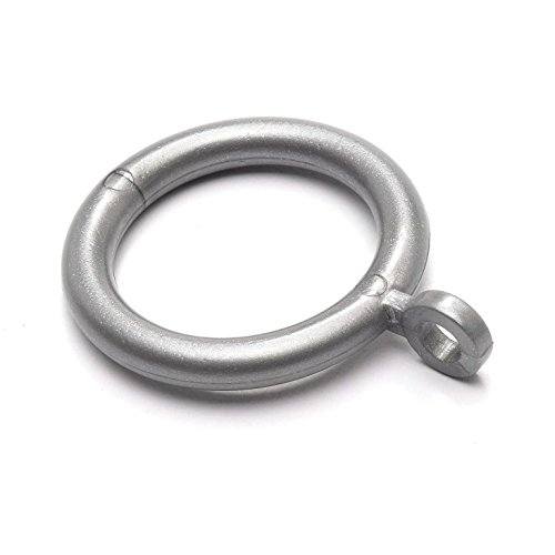 Bulk Hardware bh05379 Gardinen Stange Ring Feste Eye Grau Kunststoff Innen Dimension 37 mm, set 8 Stück von Merriway