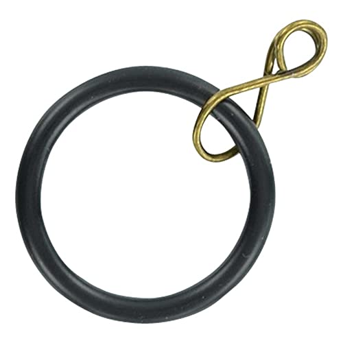 Bulk Hardware bh05385 Gardinen Stange Ring lose Eye schwarz Metall innen Dimension 25 mm, Set 24 Stück von Merriway