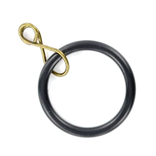Bulk Hardware bh05386 Gardinen Stange Ring lose Eye schwarz Metall innen Dimension 35 mm, Set 24 Stück von Merriway