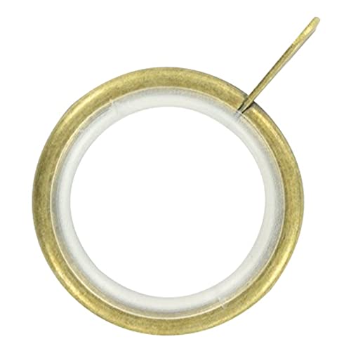 Bulk Hardware bh05501 Silent Gardinen Stange Ring Feste Eye Messing antik Dimension, innen weiß, 32 mm, 24 Stück von Merriway