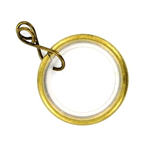 Bulk Hardware bh05508 Silent Gardinen Stange Ring lose Eye Antik Messing Innen Dimension 23 mm, Set 24 Stück von Merriway