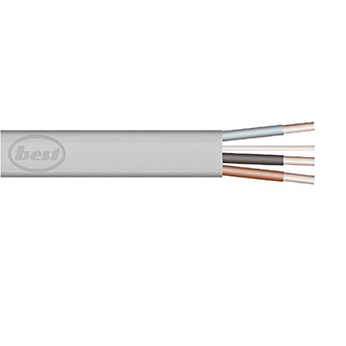 Bulk Hardware bh05693 flach-3 und Erde adrig, 10 m, 1.0 mm, grau Bulk Hardware bh05693 flach-3 und Erde adrig, 10 m, 1.0 mm, grau von Merriway