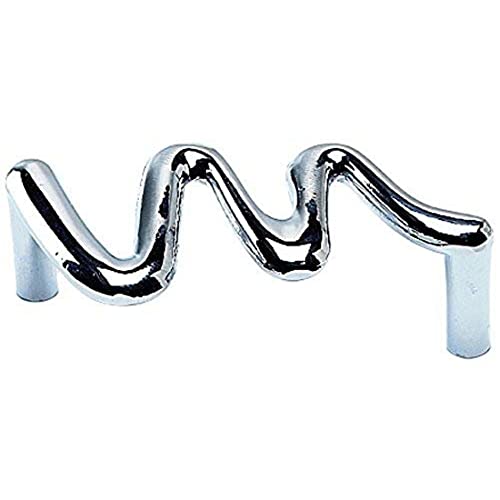 Bulk Hardware bh06153 Schränke Griff Zig Zag Stil Metall matt nickel 64 mm, Set 4 Stück von Merriway