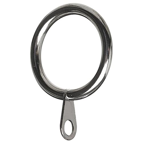 Bulk Hardware bh06186 Gardinen Stange Ring Feste Eye Nickel Metall innen Dimension 50 mm, Set 8 Stück von Merriway