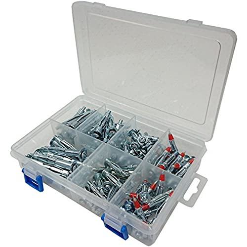 Bulk Hardware bh06587 Sortiment von Gipskarton Poly-Schalter & BZP rund Kopf Schrauben in eine 8 fach Tragetasche. von Merriway