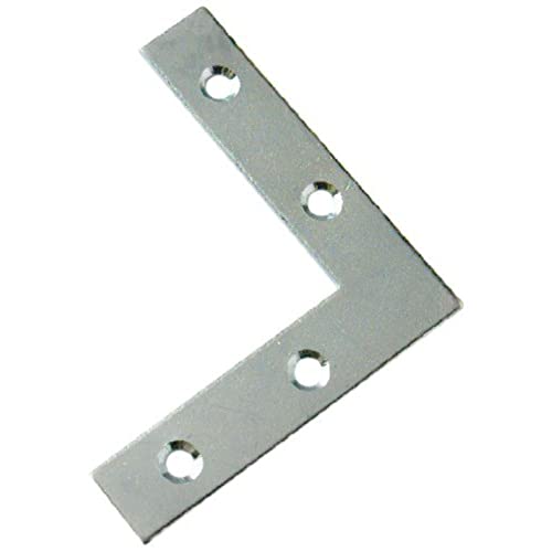 Merriway BH00054 50 mm/ 2 Zoll Flache Eckreparaturwinkel, verzinkt (Packung à 15) von Merriway