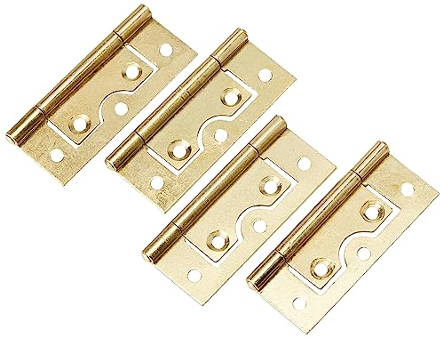 Merriway BH01124 63 mm Galvanisch vermessingt Bündige Scharniere, Weiß, 4 Stück Merriway BH01124 63 mm Galvanisch vermessingt Bündige Scharniere, Weiß, 4 Stück von Merriway