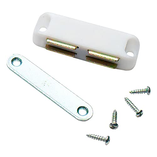 Merriway BH01258 Einzelplatten-Magnetverschluss Türschloss, Weiß, 10 Stück von Merriway