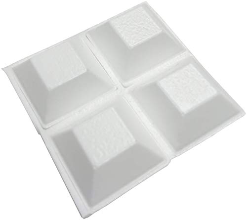 Merriway BH01907 20 mm Selbstklebende quadratische Gummiunterlage, Weiß, 4 Stück von Merriway
