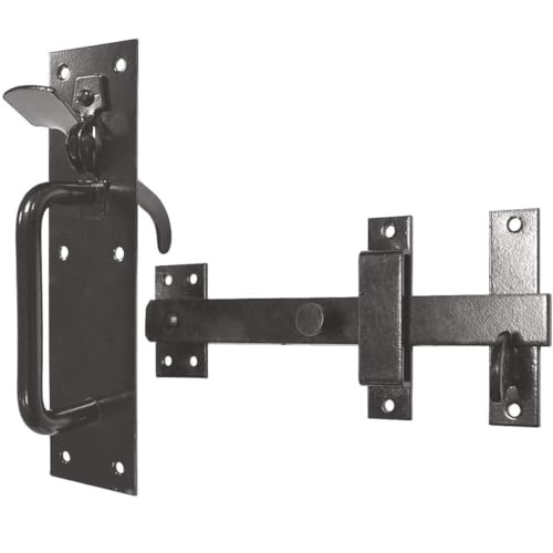 Merriway BH02043 Hochbelastbarer Suffolk-Riegel 180 mm, Schwarz / Weiß von Merriway