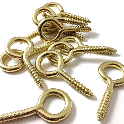 Merriway BH02310 Bilderrahmen Schraubauge 14 mm, Galvanisch vermessingt / Weiß, 25 Stück Merriway BH02310 Bilderrahmen Schraubauge 14 mm, Galvanisch vermessingt / Weiß, 25 Stück von Merriway