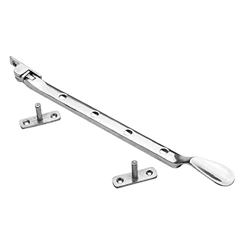 Merriway BH03013 Viktorianischer Fensterflügelhalter 250 mm, Chrom / Weiß von Merriway