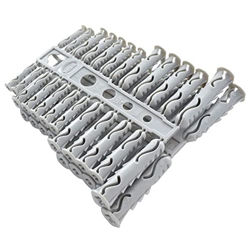 Merriway BH03039 All-in-one-Mauerdübel auf grauem Spritzling, Sortiert, Weiß, 2 Stück von Merriway