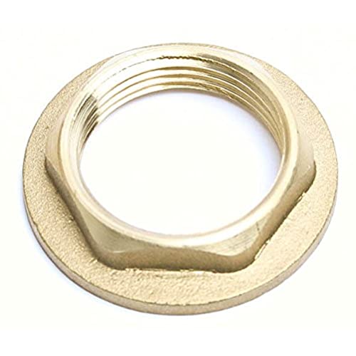 Merriway BH03159 Messing-Spannmutter mit Flansch 1/2 Zoll BSP, Weiß von Merriway