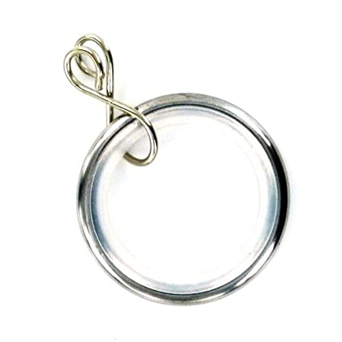 Merriway BH03210 Vernickelter leiser Metallstabring mit losem Auge, Weiß, 8 Stück von Merriway