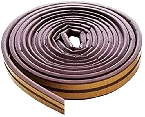 Merriway BH03411 EPDM Gummi V-Profil Durchzugstopper, selbstklebend 5 m, Braun / Weiß von Merriway