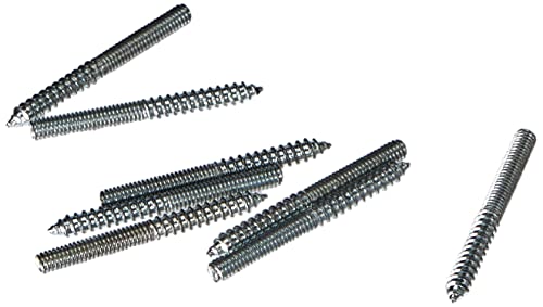 Merriway BH04481 M4 x 38 mm Dübelschraube Holz auf Metall, Weiß, 10 Stück von Merriway