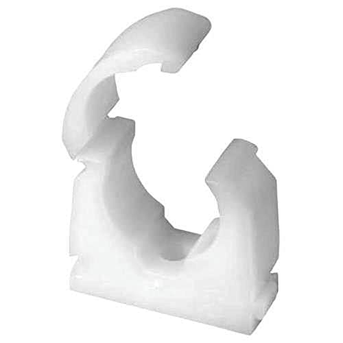 Merriway BH04500 22 mm Einzelner Rohrclip an Scharnier, Weiß, 12 Stück Merriway BH04500 22 mm Einzelner Rohrclip an Scharnier, Weiß, 12 Stück von Merriway