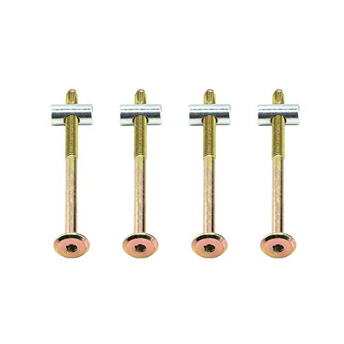 Merriway BH06806, Innensechskantkopf, goldfarben Bulk Hardware Möbelschrauben Inbuskopf BZP mit Zylindermuttern M6 x 150 mm von Merriway