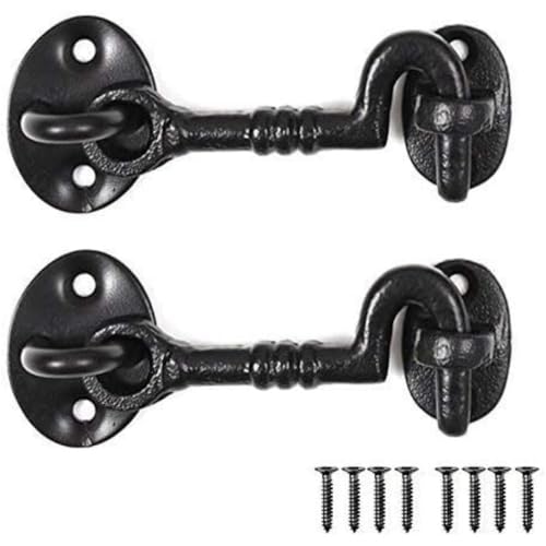 Merriway BH06964 Haken, Gusseisen, 75 mm, Schwarz, 2 Stück von Merriway