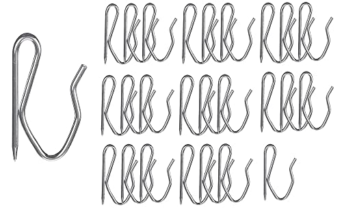 Merriway BH07022 Metallhaken für Bleistiftfalten/Plisseefalten, robust, 25 Stück, silberfarben von Merriway