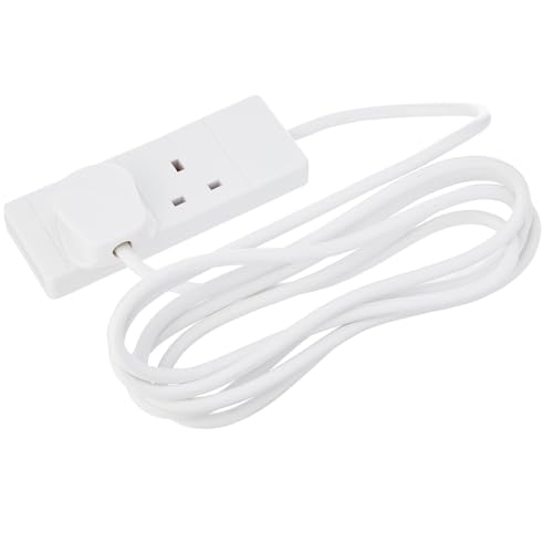 Merriway BH07449 2 Gang Socket Extension Lead with 2 Metre Cable Verlängerungskabel mit 2-facher Steckdose, mit 2 m langem Kabel, weiß Merriway BH07449 2 Gang Socket Extension Lead with 2 Metre Cable Verlängerungskabel mit 2-facher Steckdose, mit 2 m langem Kabel, weiß von Merriway