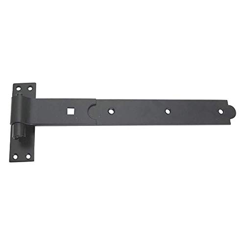 Merriway BH07588 Gate Hinge Heavy Duty Hook Flat Black 300mm Torscharnier, robust, Haken und Band, flach, 300 mm, Schwarz von Merriway