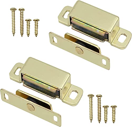 Merriway BH07666 Magnetschnäpper Stahl Elektromessing 6 kg Magnetverschluss, Gold von Merriway