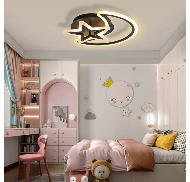 Merry 2024 Deckenleuchte LED Deckenleuchte Dimmbar Wohnzimmerlampe mit Fernbedienung, Mondstern - 50×45×11cm, 3000K-6000K,für Wohnzimmer Esszimmer Schlafzimmer Küche von Merry 2024