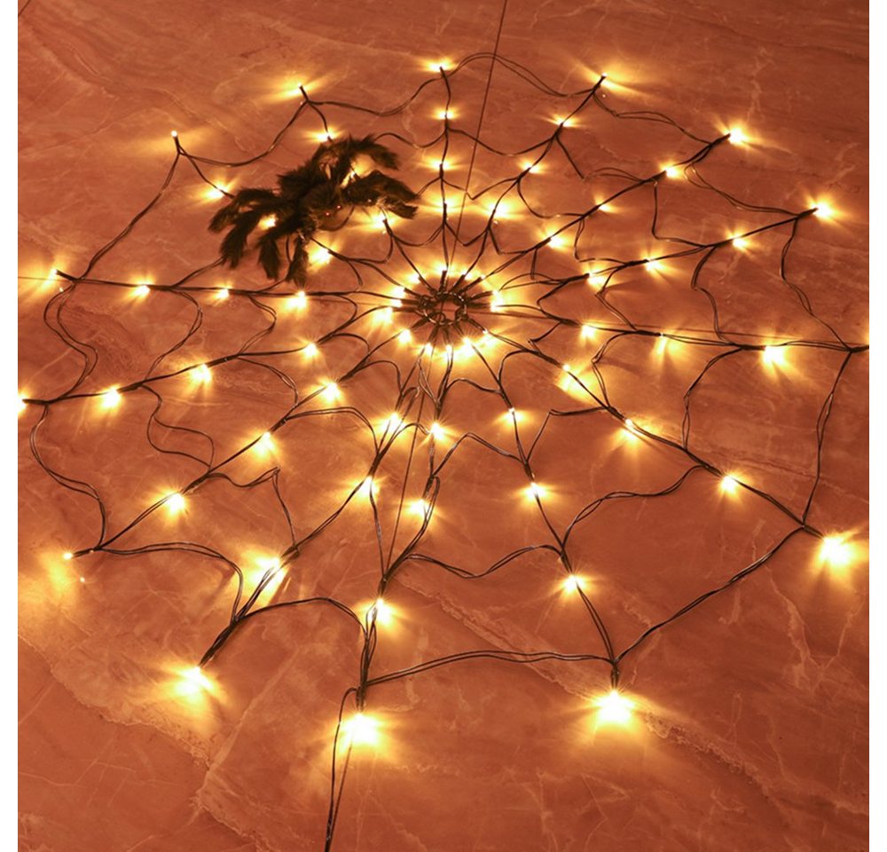 Merry 2024 Dekolicht Halloween Dekoration Party Spinnennetz Lichter,LED Lichterkette, Batterie, Batterie/USB Merry 2024 Dekolicht Halloween Dekoration Party Spinnennetz Lichter,LED Lichterkette, Batterie, Batterie/USB von Merry 2024