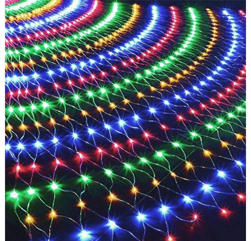 Merry 2024 LED-Lichterkette LED Lichternetz,Lichtervorhang,LED Lichterkette Netz, 8 Modi,für Weihnachten, Halloween, Party,Geburstag von Merry 2024