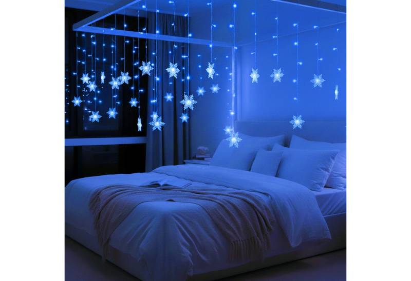 Merry 2024 LED-Lichterkette LED Lichtervorhang Lichterketten,Schneeflocke LED Vorhang Lichter, 8 Modi, Speicherf,chneeflocken Lichterkette Merry 2024 LED-Lichterkette LED Lichtervorhang Lichterketten,Schneeflocke LED Vorhang Lichter, 8 Modi, Speicherf,chneeflocken Lichterkette von Merry 2024