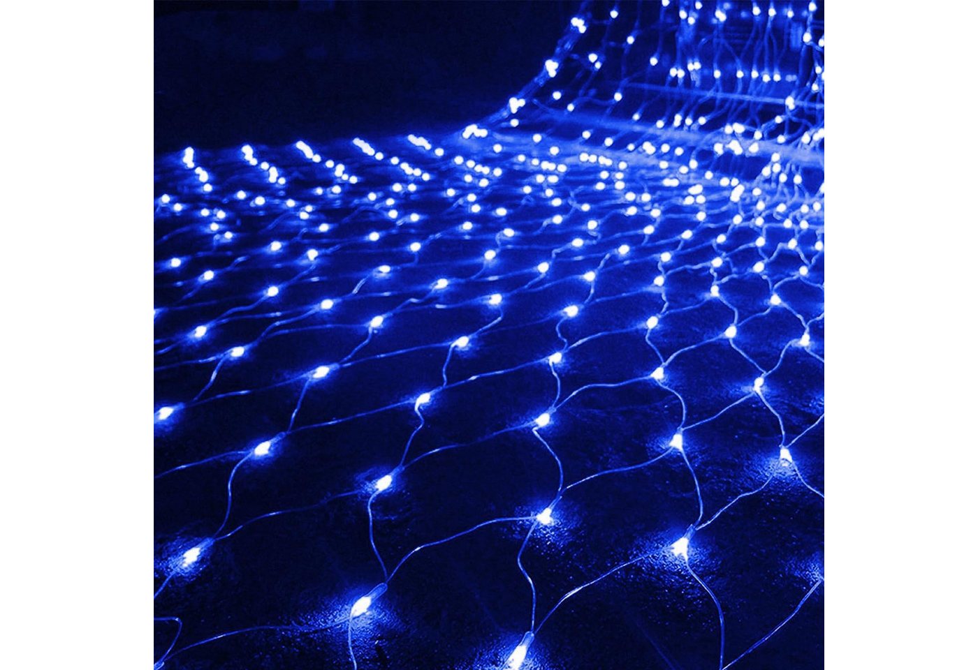 Merry 2024 LED-Lichternetz LED Lichterkette Dekolicht,Weihnachtsbeleuchtung,LED Vorhang Licht, 8 Modi,1.5x1.5M/2x2M/2x3M/4x6M,für Halloween,Party,Fensterdeko von Merry 2024