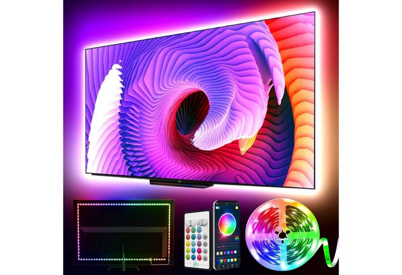 Merry 2024 LED-Streifen LED Stripe 2M/5M LED Streifen RGB Lichterkette mit Fernbedienung von Merry 2024