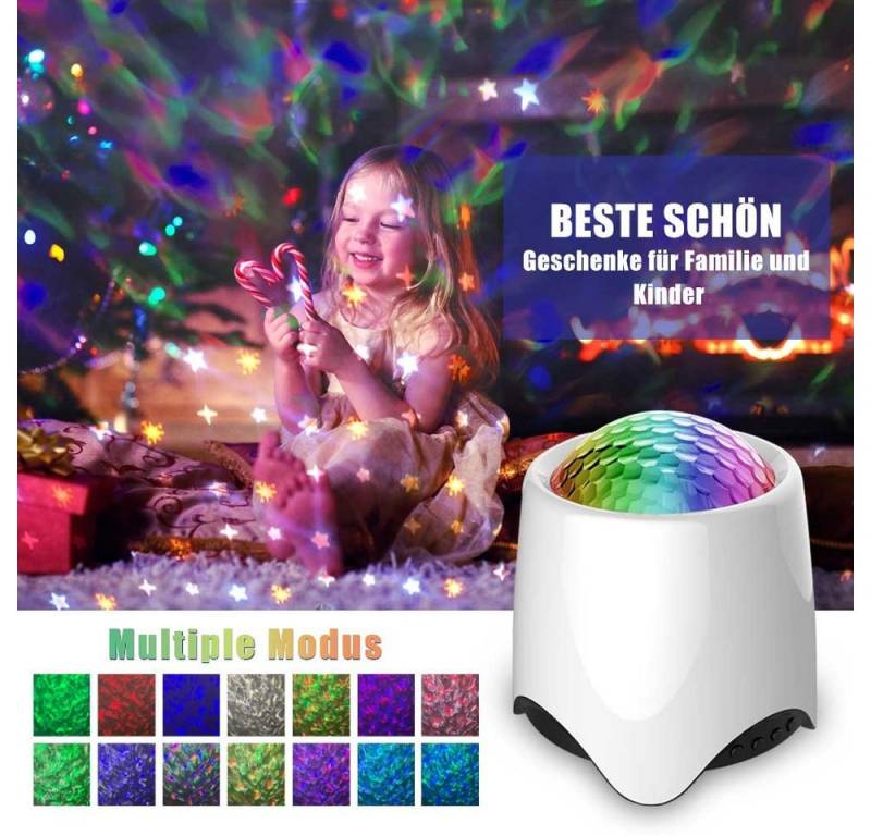 Merry 2024 Nachtlicht LED Nachtlicht Sternenhimmel Projektor,LED Galaxy Projector, Sprachsteuerung, Bluetooth-Lautsprecher, Dimmbares Licht von Merry 2024
