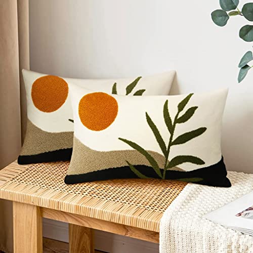 Merrycolor 2er Set Stickerei Kissenbezug, Kopfkissenbezug mit Verstecktem Reißverschluss, Super Baumwolle Mikrofaser Bequemer Kissenhülle, Pillow Cover für für Papa Mama Geschenk(I,30x50cm) von Merrycolor