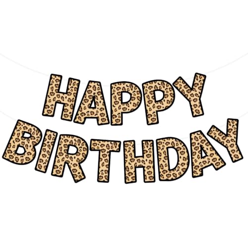 Leopard & Gepard Geburtstagsbanner Leopard Happy Birthday Banner Safari Tier Party Dekorationen für Jungen Mädchen Frauen Gepard Geburtstag Party Dekor Supplies Leopard & Gepard Geburtstagsbanner Leopard Happy Birthday Banner Safari Tier Party Dekorationen für Jungen Mädchen Frauen Gepard Geburtstag Party Dekor Supplies von Merrystorm