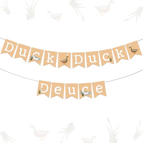 Stockente Ente 2. Geburtstag Dekorationen Ente Ente Deuce Banner Wilde Ente Jagd Geburtstag Party Dekor für Ente Motto 2. Geburtstag Party Supplies Stockente Ente 2. Geburtstag Dekorationen Ente Ente Deuce Banner Wilde Ente Jagd Geburtstag Party Dekor für Ente Motto 2. Geburtstag Party Supplies von Merrystorm