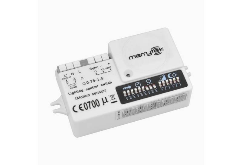 Merrytek Bewegungsmelder L04 MC003VC Merrytek Mikrowellen Bewegungsmelder Cluster Dimmbar 230V von Merrytek