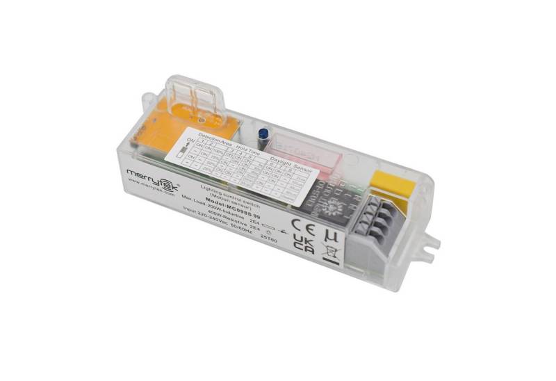 Merrytek Bewegungsmelder MC098S99 Mikrowellen Bewegungssensor Ein/Aus Funktion 230V AC Lampe von Merrytek