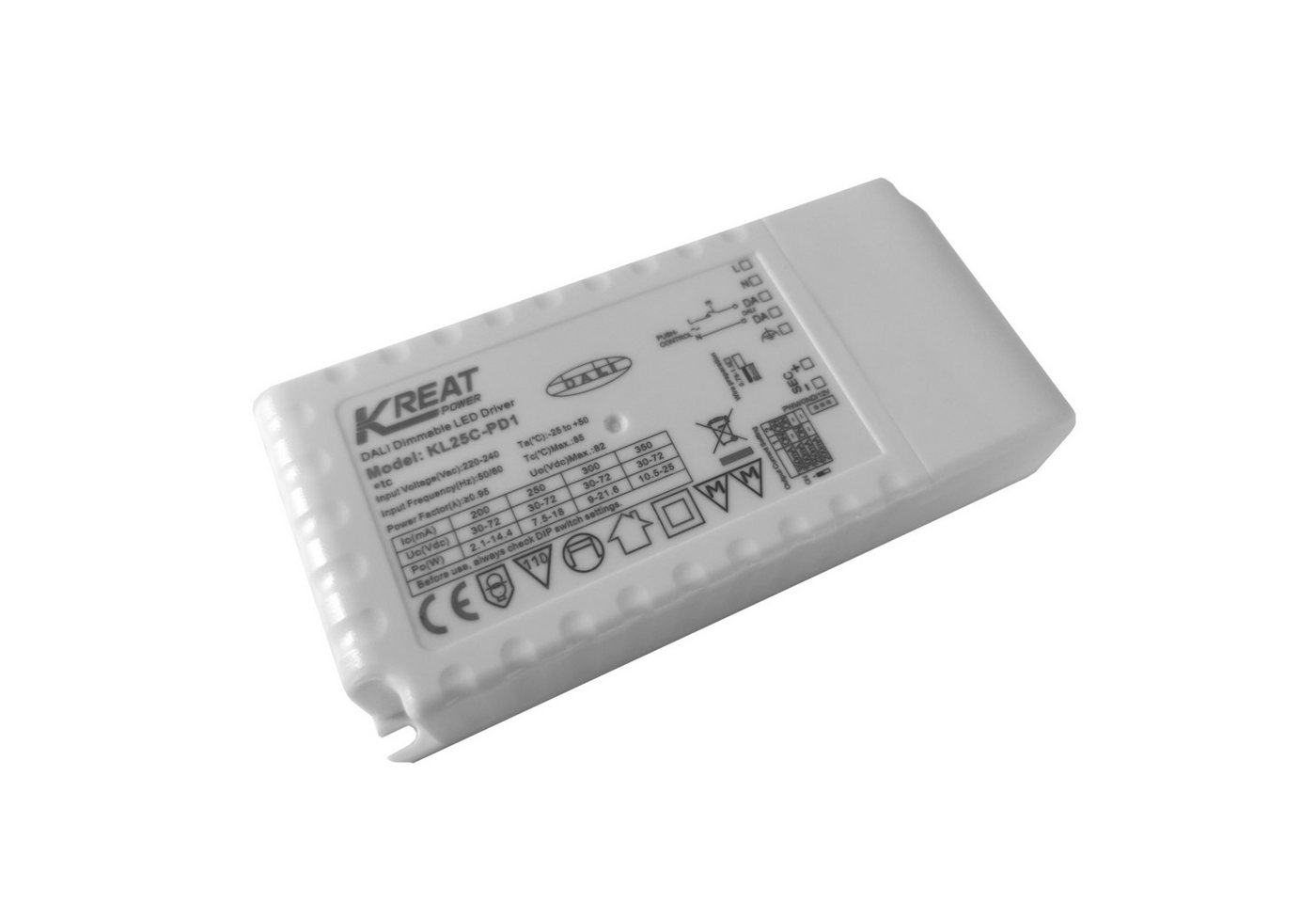 Merrytek KL25C-PD1 Kreat Power 25W DALI Push dimmbar LED-Treiber für LED Lampe LED Trafo Merrytek KL25C-PD1 Kreat Power 25W DALI Push dimmbar LED-Treiber für LED Lampe LED Trafo von Merrytek