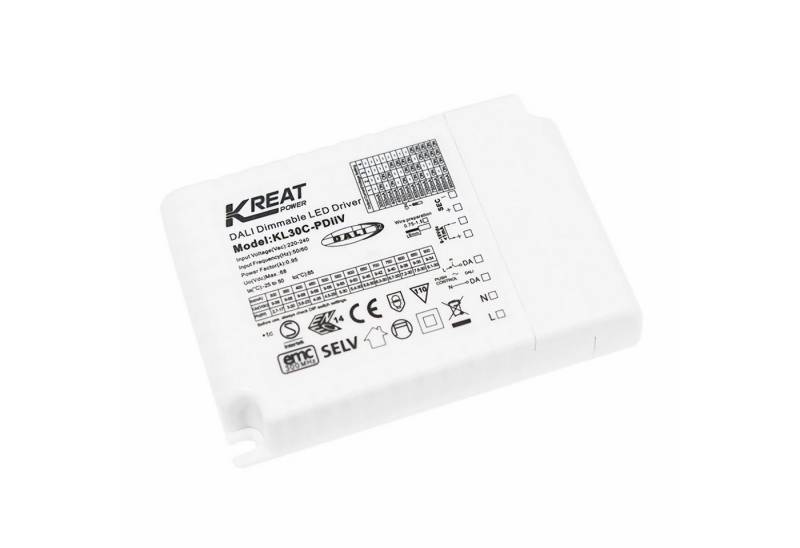 Merrytek KL30C-PDiiV Kreat Power 30W DALI 1-10V push DIM dimmbar LED-Treiber LED Trafo von Merrytek