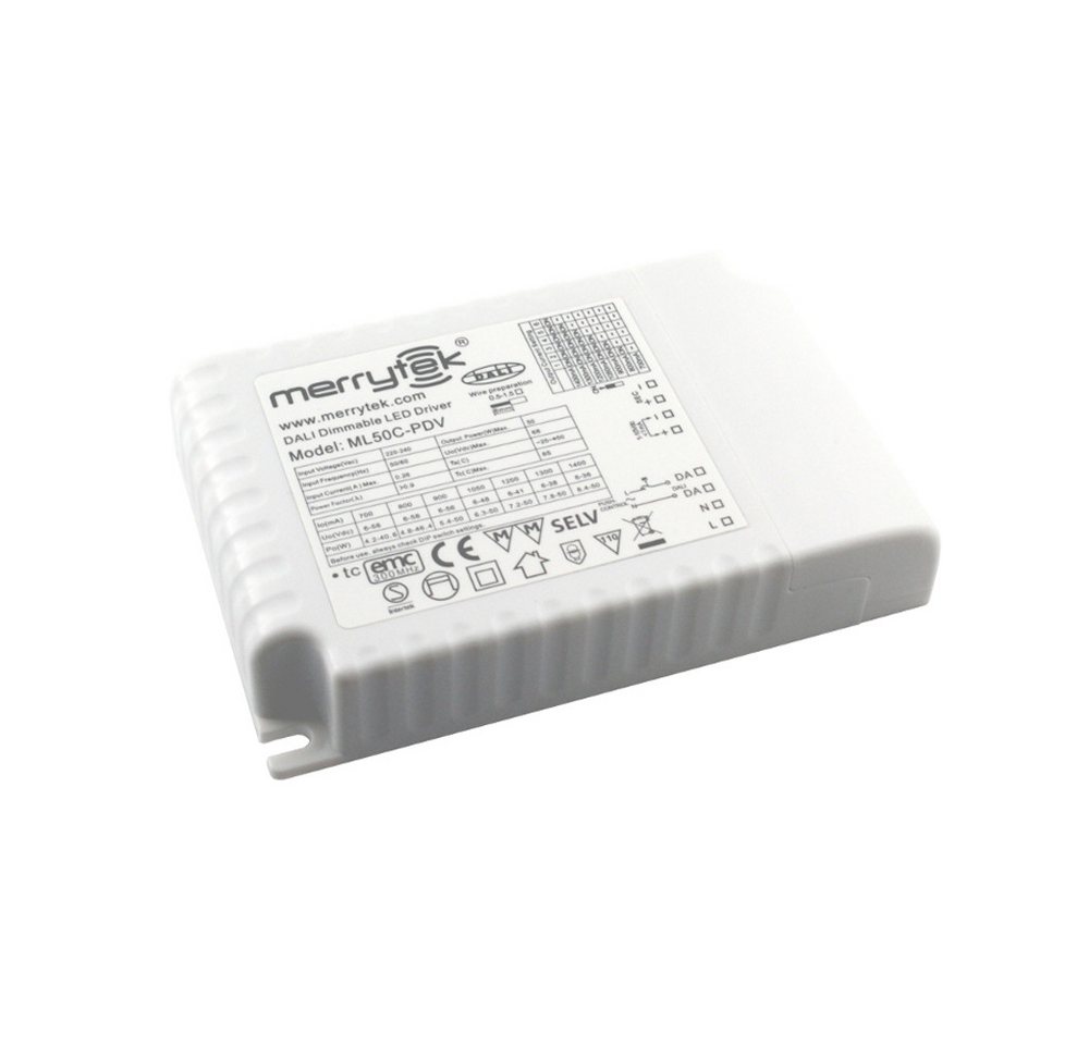 Merrytek ML50C-PDV 50W DALI 1-10V pushDIM dimmbar LED-Treiber für LED Lampe LED Trafo Merrytek ML50C-PDV 50W DALI 1-10V pushDIM dimmbar LED-Treiber für LED Lampe LED Trafo von Merrytek