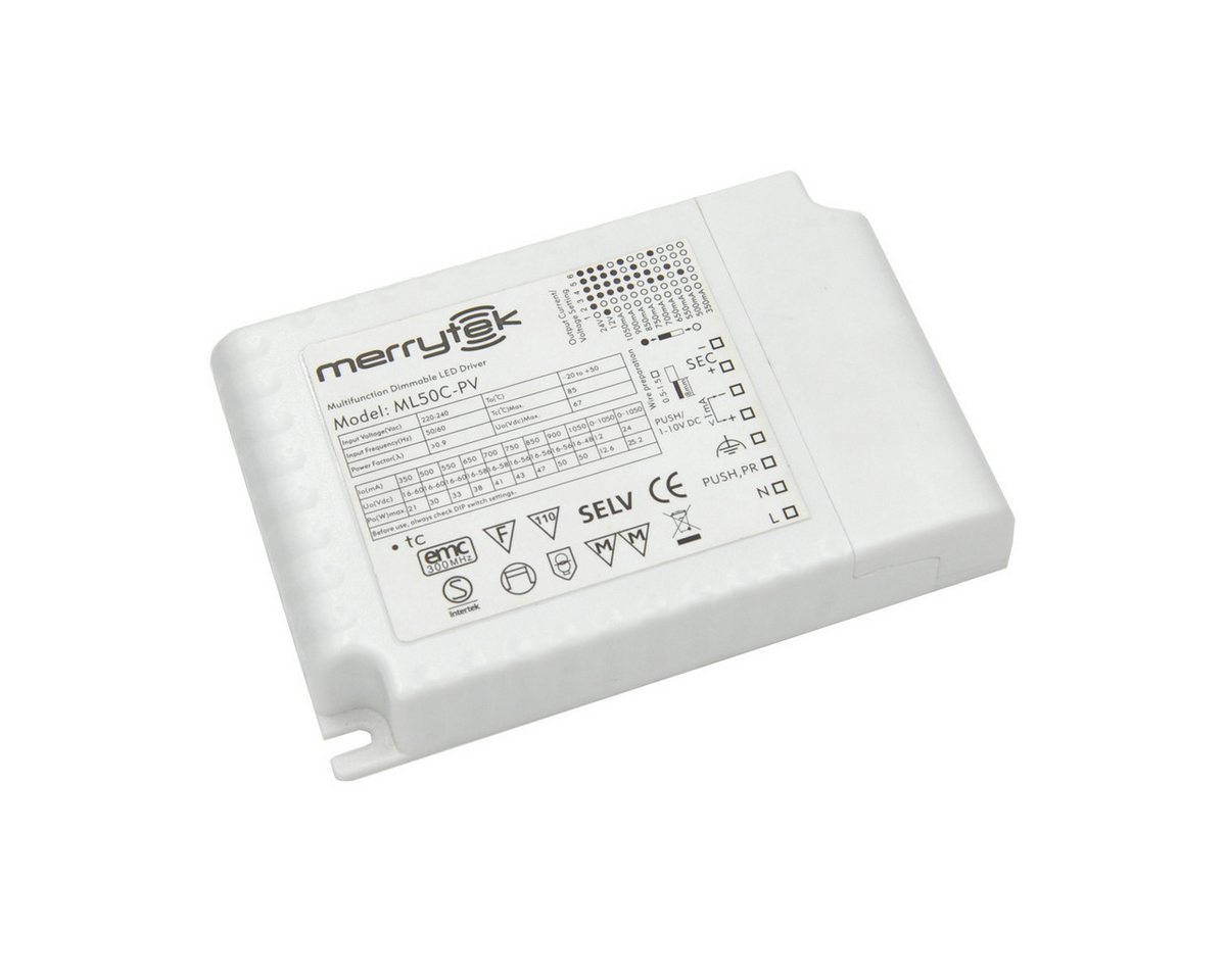 Merrytek ML50C-PV 50W 1-10V push DIM dimmbar LED-Treiber Netzteil für LED Lampe LED Trafo Merrytek ML50C-PV 50W 1-10V push DIM dimmbar LED-Treiber Netzteil für LED Lampe LED Trafo von Merrytek