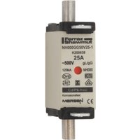 Mersen NH-Sicherungseinsatz SG Gr.000 gG 25A/500VKM NH000GG50V25-1 - K200638 von Mersen