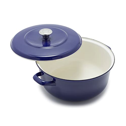 Merten & Storck Dutch Oven Runder Schmortopf, 26cm/5 Liter, Karibik Blau mit Farbverlauf von Merten & Storck