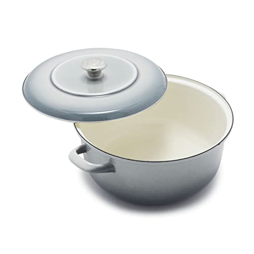 Merten & Storck Dutch Oven Runder Schmortopf, 26cm/5 Liter, Galaxy Grau mit Farbverlauf von Merten & Storck