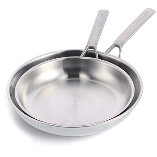 Merten & Storck Tri-Ply 18/10 Edelstahl Induktion 26cm und 30cm Bratpfanne Set, Multi Clad, Backofen sicher, Metall Utensilien sicher, Spülmaschinenfest, Silber von Merten & Storck