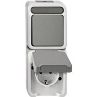Merten - 1 Stück Feuchtraum-Schalterprogramm Komplett Schalter/Steckdosen Kombination aquastar Lichtgr von Merten