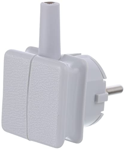 Schneider Electric Merten 120963 Bruchgeschützter SCHUKO-Stecker mit Knickschutztülle, grau, 250 V von Schneider Electric